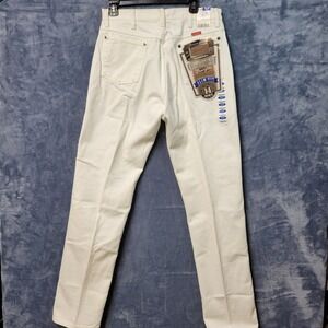 Wrangler Cowboy Cut Slim Fit Jeans Mens 15x34 White‎ Denim Pants NWT USA Western